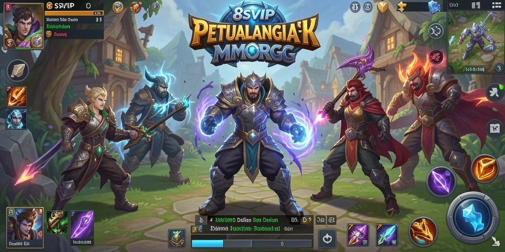 Screenshot gameplay 8SVIP menampilkan aksi seru dalam dunia MMORPG.