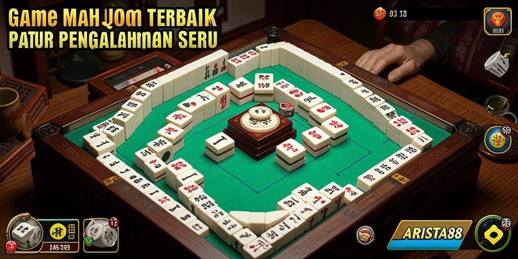 Tampilan aksi seru dalam gameplay Mahjong di ARISTA88.
