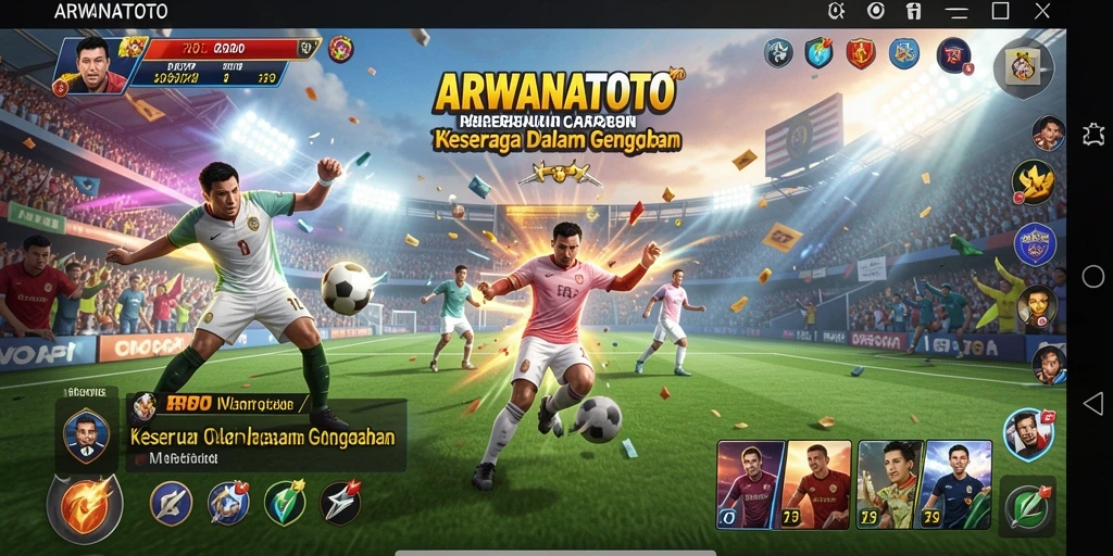 Screenshot ARWANATOTO menampilkan aksi seru dalam bermain olahraga.
