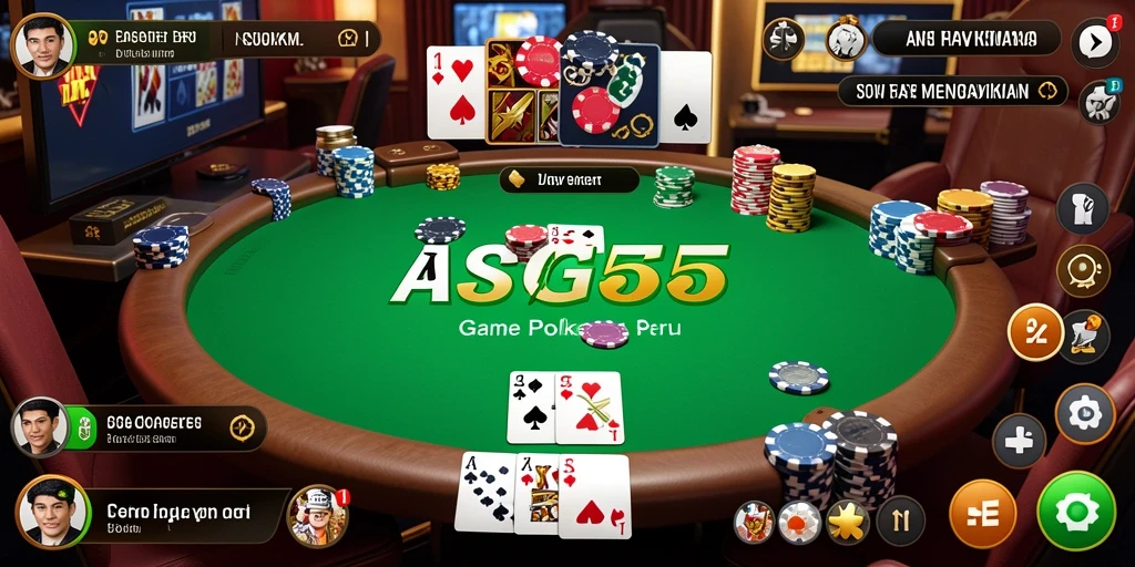 Gameplay mendebarkan dalam aplikasi poker ASG55.
