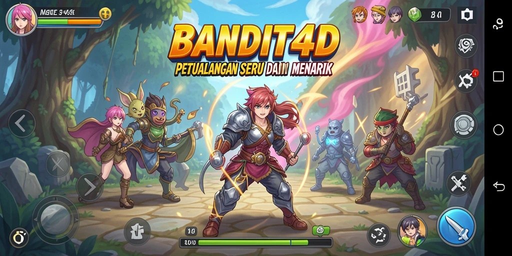 Screenshot menampilkan aksi seru dalam permainan Anime BANDIT4D.