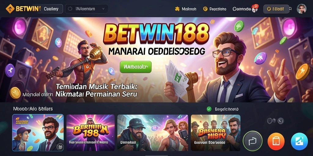 Tampilan menarik dengan gameplay interaktif dari BETWIN188 yang menampilkan berbagai genre musik.
