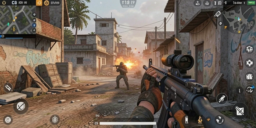 Gameplay seru C8VIP dengan aksi FPS mendebarkan.