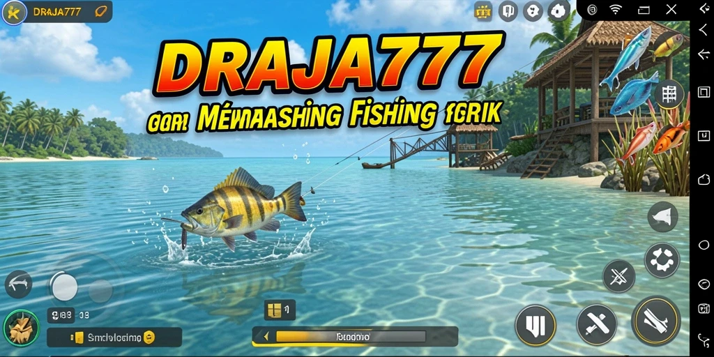 Tampilan gameplay DRAJA777 yang menampilkan aktivitas memancing seru.