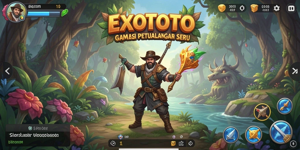 Screenshot EXOTOTO menampilkan petualangan seru dalam simulasi yang mendebarkan.