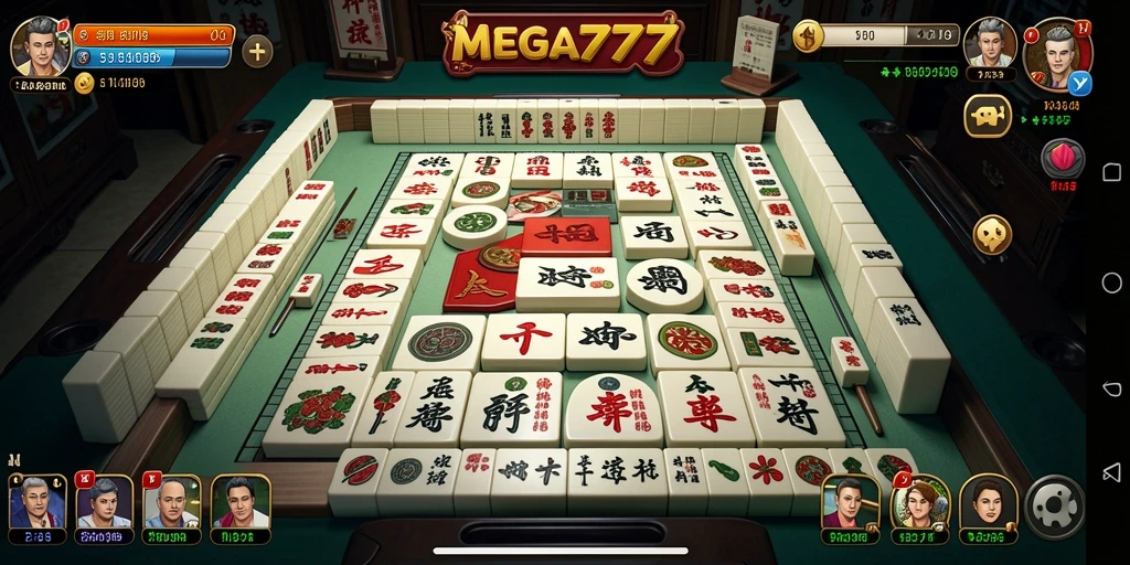 Tampilan gameplay MEGA777 dalam Mahjong yang seru dan menantang.