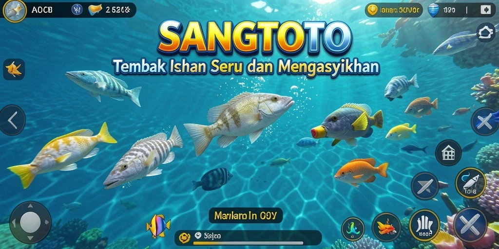Tampilan gameplay SANGTOTO yang menarik saat menembak ikan.
